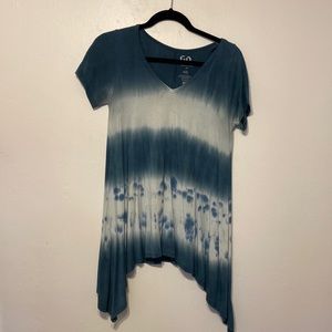 XS Short sleeve, blue tie dye t-shirt